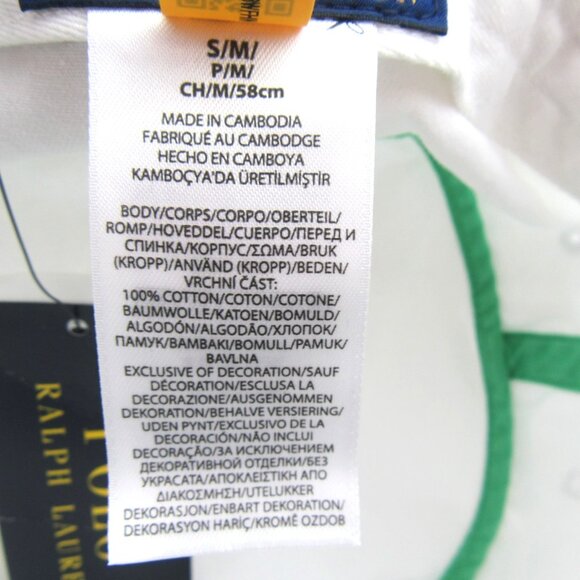 Polo Ralph Lauren Embroidered Bear Bucket Hat Adult Size S/M White NEW - Picture 11 of 11